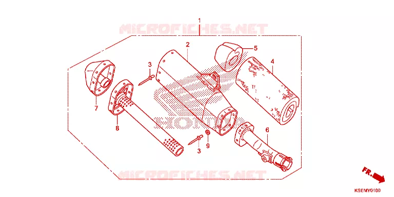 SILENCIEUX D'ECHAPPEMENT Honda MOTO 150 CRF 2024  CRF150RBR