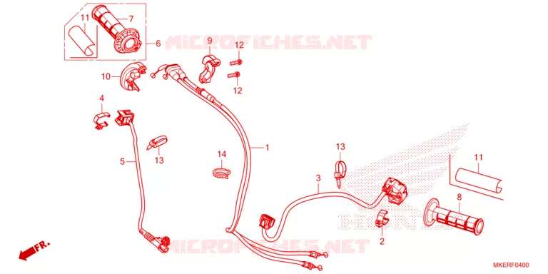 COMMODOS - POIGNEES - CABLES Honda MOTO 450 CRF 2024  CRF450RXR