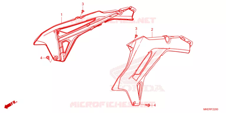 OUIES DE RADIATEUR Honda MOTO 450 CRF 2024  CRF450RR