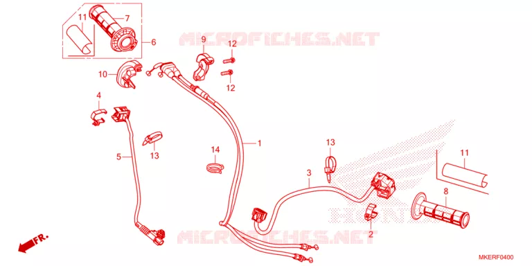 COMMODOS - POIGNEES - CABLES Honda MOTO 450 CRF 2024  CRF450RR