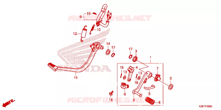 PEDALE Honda MOTO 125 GROM 2021  MSX125L_TH
