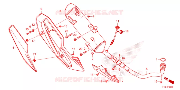 SILENCIEUX D'ECHAPPEMENT Honda SCOOTER 350 FORZA 2023  NSS350AP_2TH