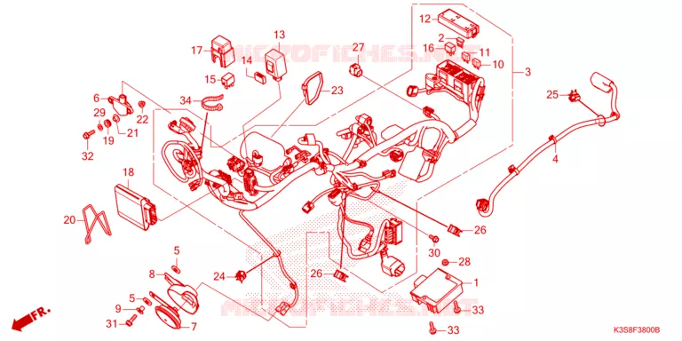 FAISCEAU DES FILS Honda MOTO 300 CL 2023  CL300AP