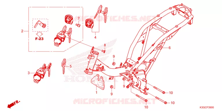 CADRE Honda MOTO 110 DREAM 2023  AND125MDP
