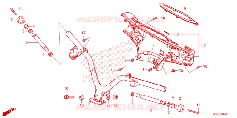 GUIDON - CARENAGE Honda MOTO 110 DREAM 2023  AND125MDP