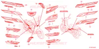 AUTOCOLLANTS pour Honda DREAM 125 2022