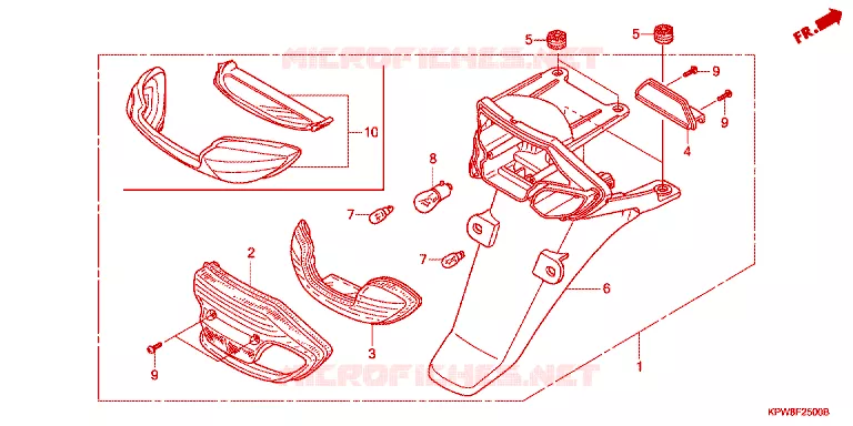 FEUX ARRIERE Honda MOTO 125 DREAM 2010  AND125MDA