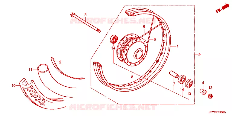 ROUE AVANT Honda MOTO 125 DREAM 2011  AND125MDA
