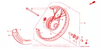 ROUE AVANT pour Honda DREAM 125 KIRANA 2005
