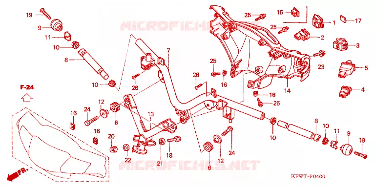 GUIDON - CARENAGE Honda MOTO 125 DREAM 2005  ND125M4