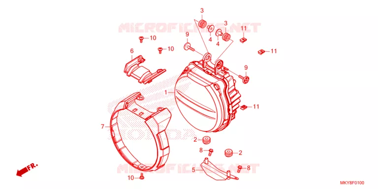PHARE Honda MOTO 650 CB 2023  CB650RAP