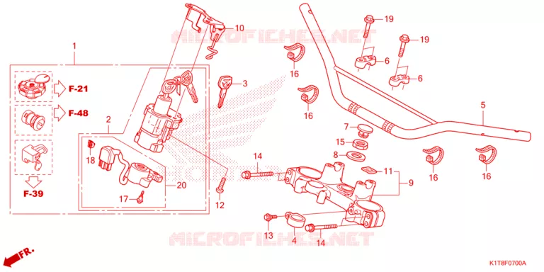 GUIDON - TE DE FOURCHE Honda MOTO 300 CRF 2023  CRF300LDP