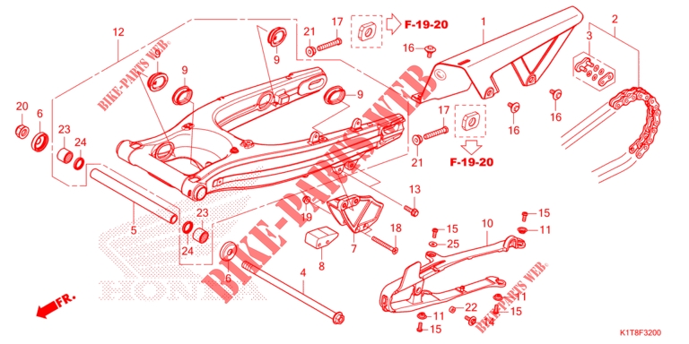 BRAS OSCILLANT pour Honda CRF 300 LD 2023