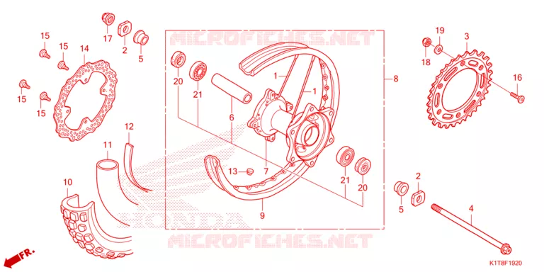 ROUE ARRIERE Honda MOTO 300 CRF 2023  CRF300LDP