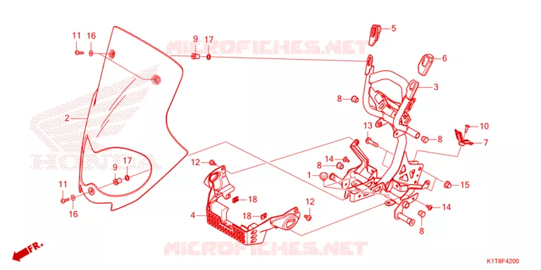 PARE-BRISE Honda MOTO 300 CRF 2023  CRF300LRP