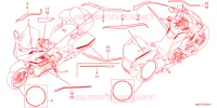 AUTOCOLLANTS pour Honda GL 1800 GOLD WING TOUR DCT, NAVI, AIRBAG 2023
