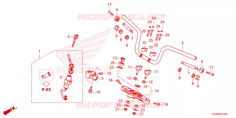 GUIDON - TE DE FOURCHE Honda MOTO 125 DAX 2024  ST125AP