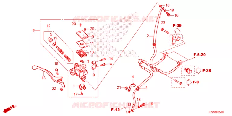 MAITRE CYLINDRE DE FREIN AVANT Honda MOTO 125 DAX 2023  ST125AP