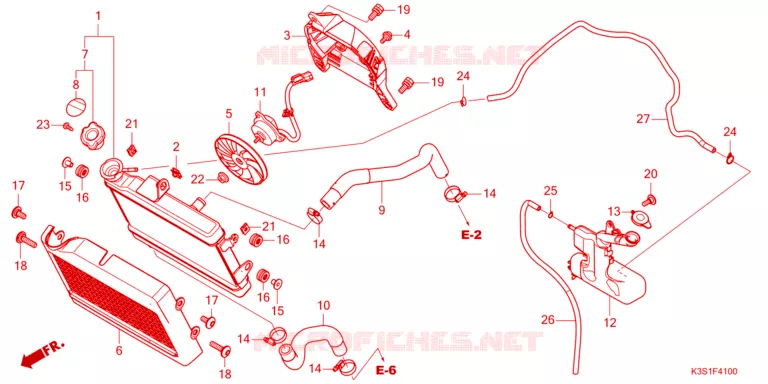 RADIATEUR Honda MOTO 250 CL 2023  CL250AP
