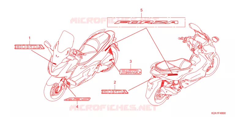 AUTOCOLLANTS Honda SCOOTER 250 FORZA 2023  NSS250AP