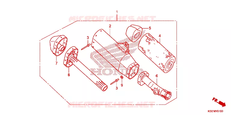 SILENCIEUX D'ECHAPPEMENT Honda MOTO 150 CRF 2024  CRF150RBR