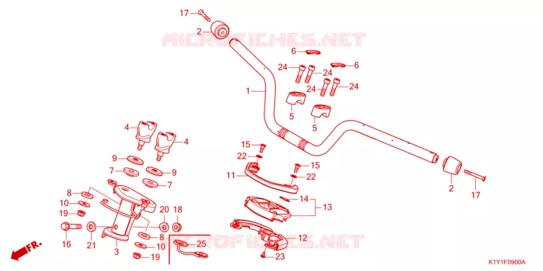 GUIDON - CARENAGE Honda SCOOTER 125 PCX 2024  WW125AP