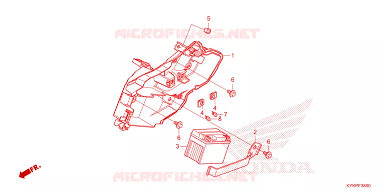 BATTERIE Honda MOTO 110 CRF 2024  CRF110FR
