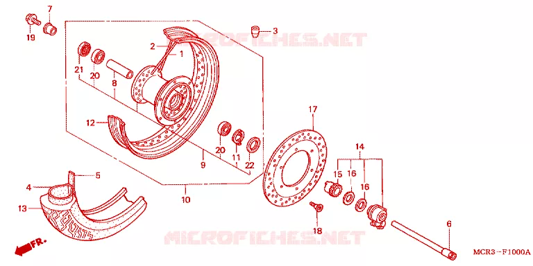 ROUE AVANT Honda MOTO 750 VT 2001  VT750DC1