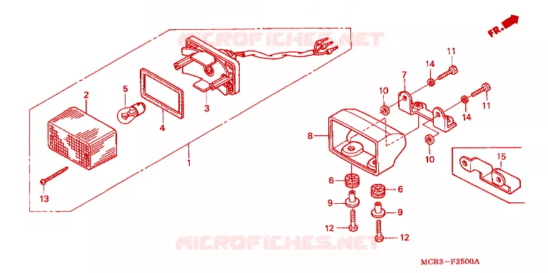FEU ARRIERE Honda MOTO 750 VT 2001  VT750DC1