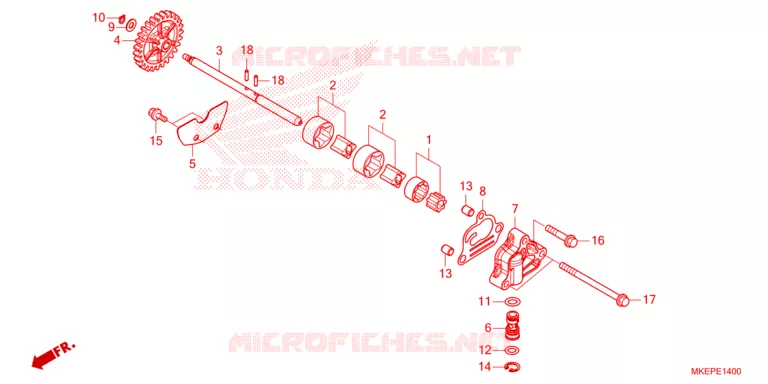 POMPE A HUILE Honda MOTO 450 CRF 2024  CRF450RXR