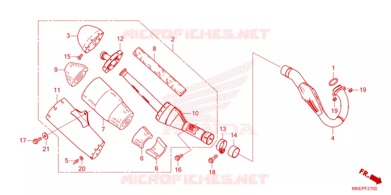 SILENCIEUX D'ECHAPPEMENT Honda MOTO 450 CRF 2024  CRF450RXR