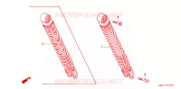 AMORTISSEUR ARRIERE pour Honda 50 SUPER DIO front brake drum 1991