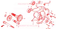BOITE DE VITESSES pour Honda 50 SUPER DIO front brake drum 1991