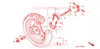 ROUE ARRIERE pour Honda 50 SUPER DIO front brake drum 1991