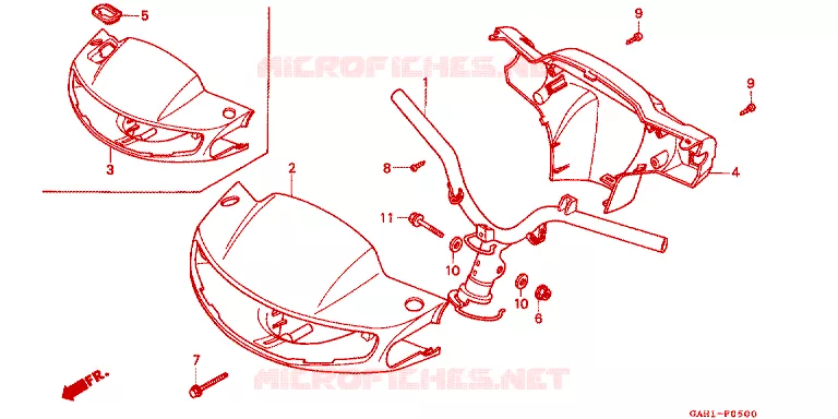 GUIDON Honda SCOOTER 50 DIO 1991  SK50MM
