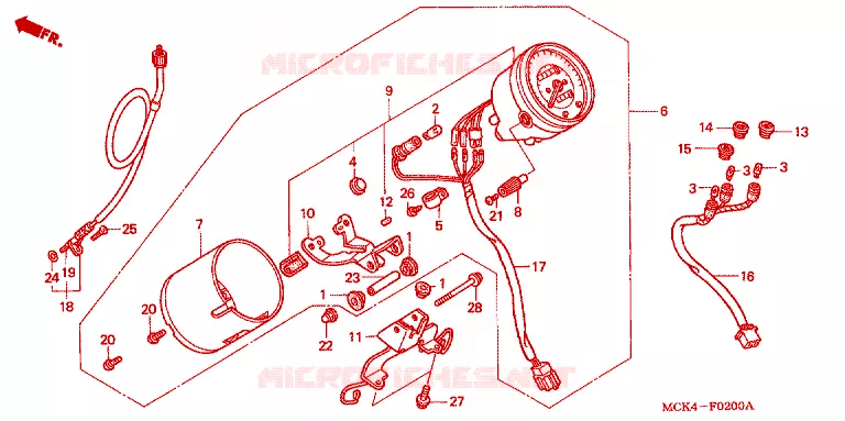 COMPTEUR Honda MOTO 1100 SHADOW 2000  VT1100C2Y_A