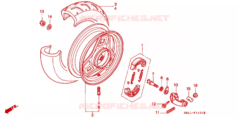 ROUE ARRIERE Honda SCOOTER 50 DIO 2000  SK50MY_ZX