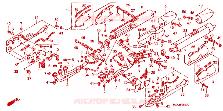SILENCIEUX D'ECHAPPEMENT Honda MOTO 1800 GOLD-WING 2004  GL18004