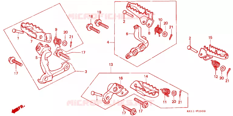 REPOSE PIED Honda MOTO 250 XR 1990  XR250RL