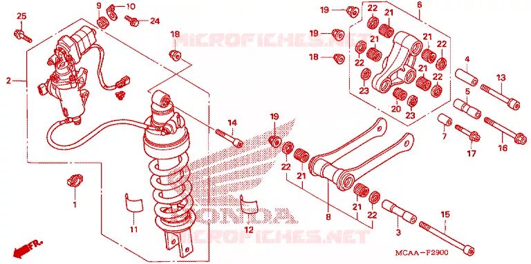 AMORTISSEUR ARRIERE Honda MOTO 1800 GOLD-WING 2007  GL18007