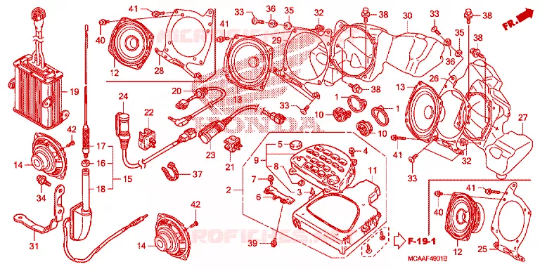 APPAREIL AUDIO Honda MOTO 1800 GOLD-WING 2007  GL18007