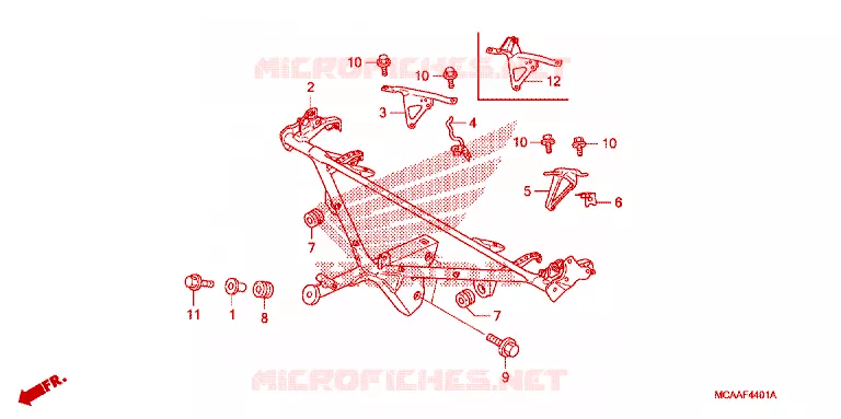 SUPPORT DE CARENAGE Honda MOTO 1800 GOLD-WING 2007  GL18007