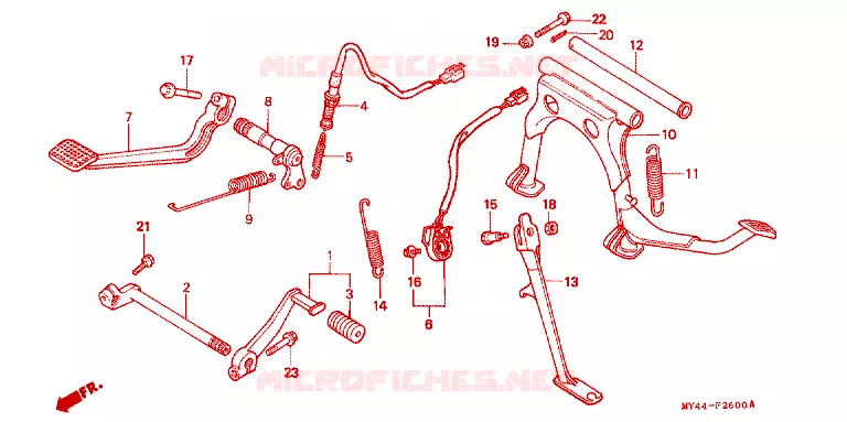 PEDALE Honda MOTO 1500 GOLD-WING 1993  GL1500AP