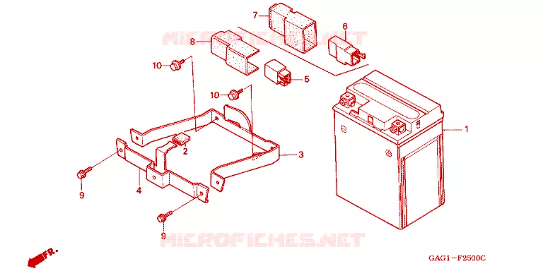 BATTERIE Honda SCOOTER 50 GYRO 2002  TC502