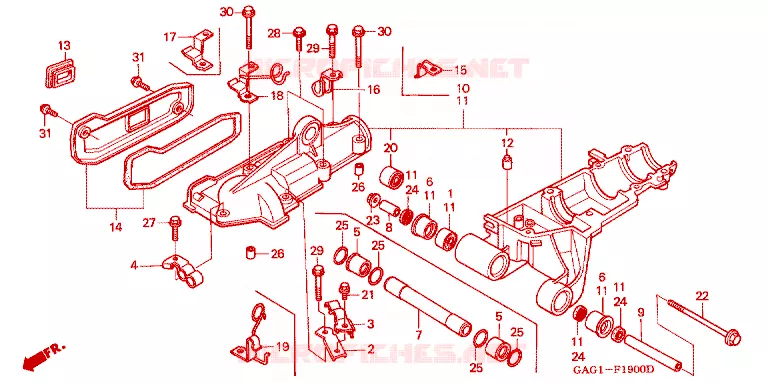 CARTER ORIENTABLE Honda SCOOTER 50 GYRO 2002  TC502