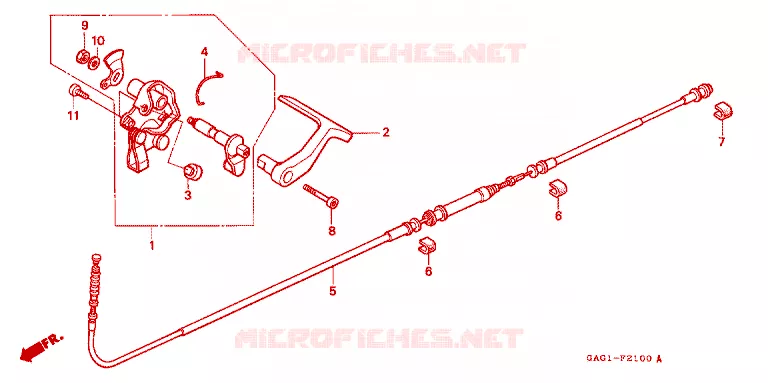 FREIN DE PARKING Honda SCOOTER 50 GYRO 2003  TC503