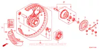 ROUE ARRIERE pour Honda LITTLE CUB 50 CELL 2008