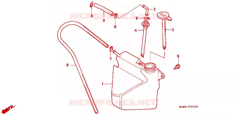 VASE D'EXPANSION Honda MOTO 1500 GOLD-WING 1998  GL1500AW