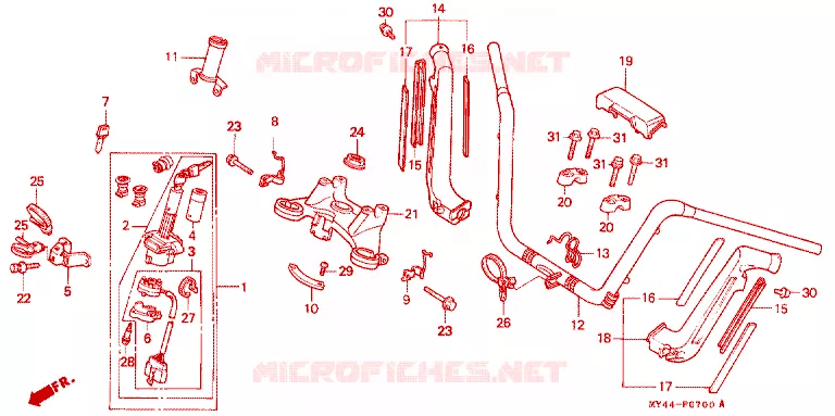 GUIDON Honda MOTO 1500 GOLD-WING 1993  GL1500AP