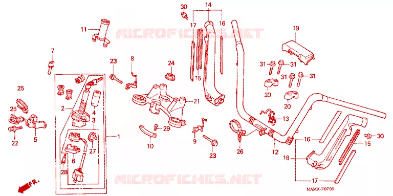 GUIDON Honda MOTO 1500 GOLD-WING 2000  GL1500AY